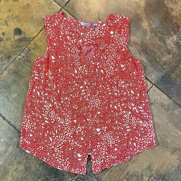 Izod Floral Sleeveless Blouse Medium - Picture 3 of 6